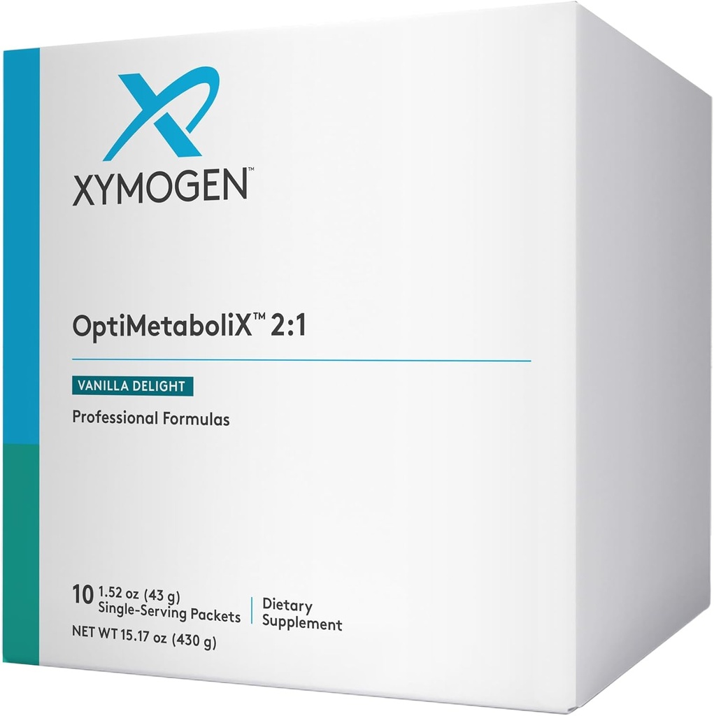 XYMOGEN OptiMetaboliX - Supliment metabolic cu vitamina B12 și Folat - Suplimente cu scorțișoară + vitamina B9 - Vegan & Gluten gratuit - Delight vanilie (10 serviri)