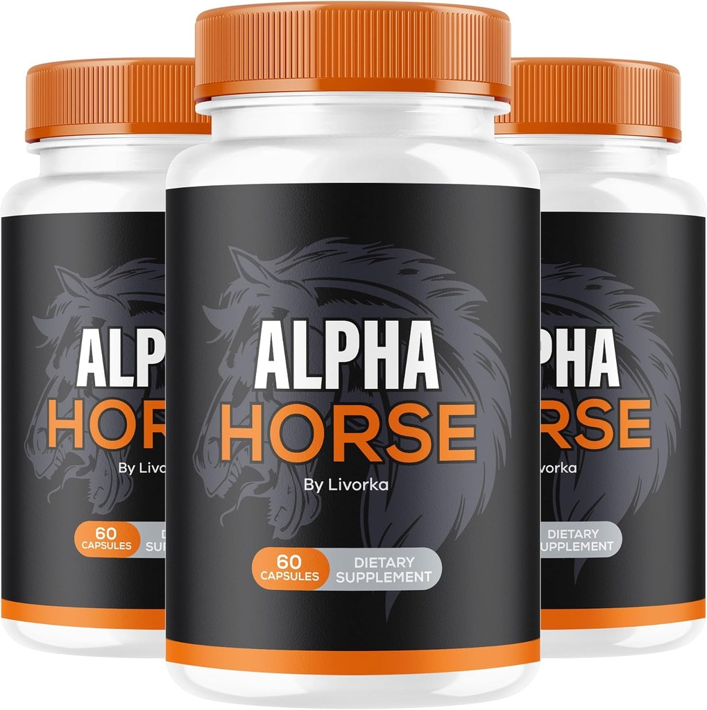 (3 ambalaj) Alpha Horse, Alpha Horse Pills for Men, Alpha Horse Capsules, Alpha Horse Supplement, Alpha Horse Vitamina toate naturale Premium Formula, Alpha Horse Supplement Supplement Support, 180 capsule pentru 3 luni