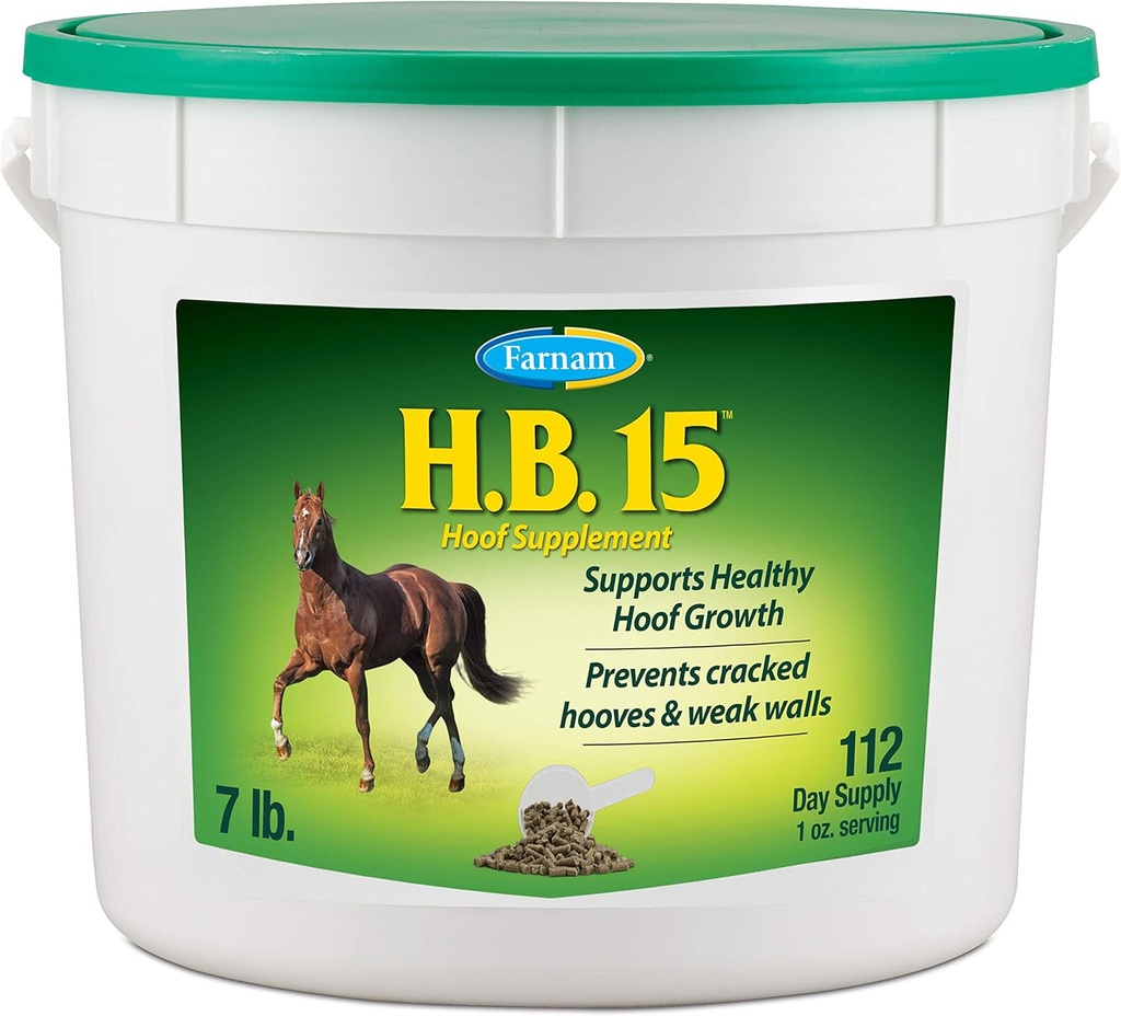 Farnam HB 15 Hoof Supliment, Suportă o creştere sănătoasă a copitei 7 Lire, 112 zile de aprovizionare