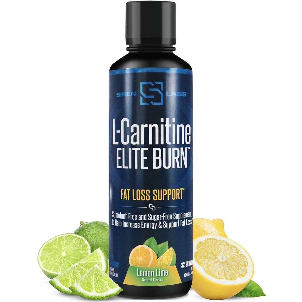 L-Carnitine Elite Burn lichid Keto Fat Burner și Metabolism Activator - Fat Loss Support Keto pierdere în greutate Friendly Creșterea energie-Stimulant gratuit - Lămâie Lime 3000mg (32 Serviri)