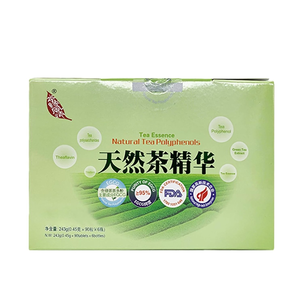 Extract de ceai verde, New Tea Era, Natural Ceai Polyfenols Tablets,Tea Essence,90comprimats/Sticle,6Sticle/box