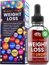 Timp de noapte pierdere în greutate Dieta picături - Apetit de control, Fat Burner, Booster metabolic - Cidru de mere Oțet - Scorțișoară - ardei iute