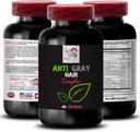 Anti pilule de păr gri - ANTI GAY HAIR COMPLEX - Vitalitate de culoare, Gri de îngrijire a părului, Ton proaspat, Vibrant culoare, supliment de păr gri anti, Controlul umbra părului, aspect tânăr 1 flacon 60 capsule