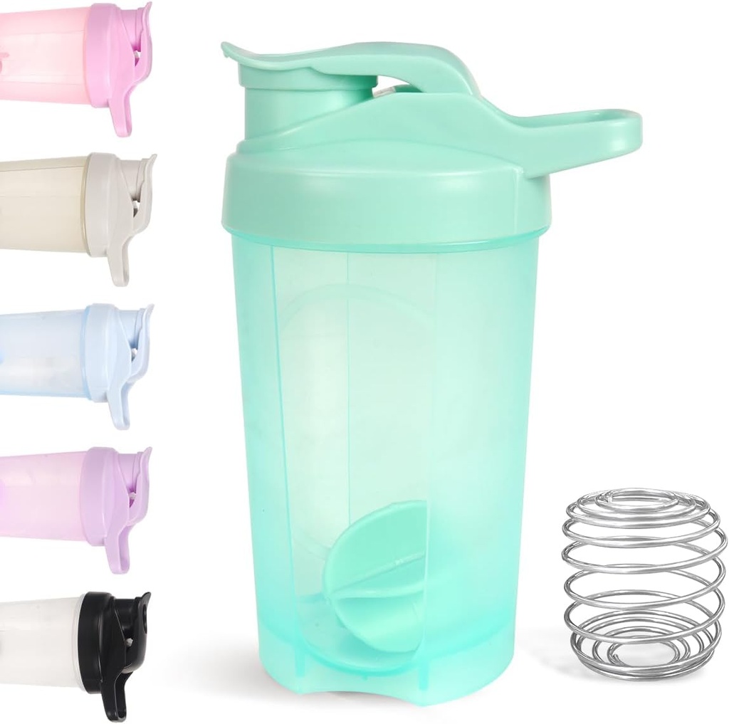 D.Y.A 16oz Shaker Bottle, Leak Proof Sports Shaker pentru Shake-uri de proteine, Pre Workout & Travel, BPA gratuit, verde, 16oz/500ml