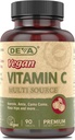 DEVA Vitamine Vegane - Vegan Food based Premium Vitamina C - Multisource - Non-GMO - 90 comprimate