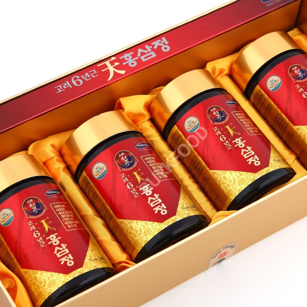 Coreeană 6 ani Root Red Ginseng Gold Extract, 240g (18,5oz) X 4ea, Saponina, Panax