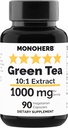 Extract de ceai verde MONOHERB 1000 mg - 90 capsule vegetariene