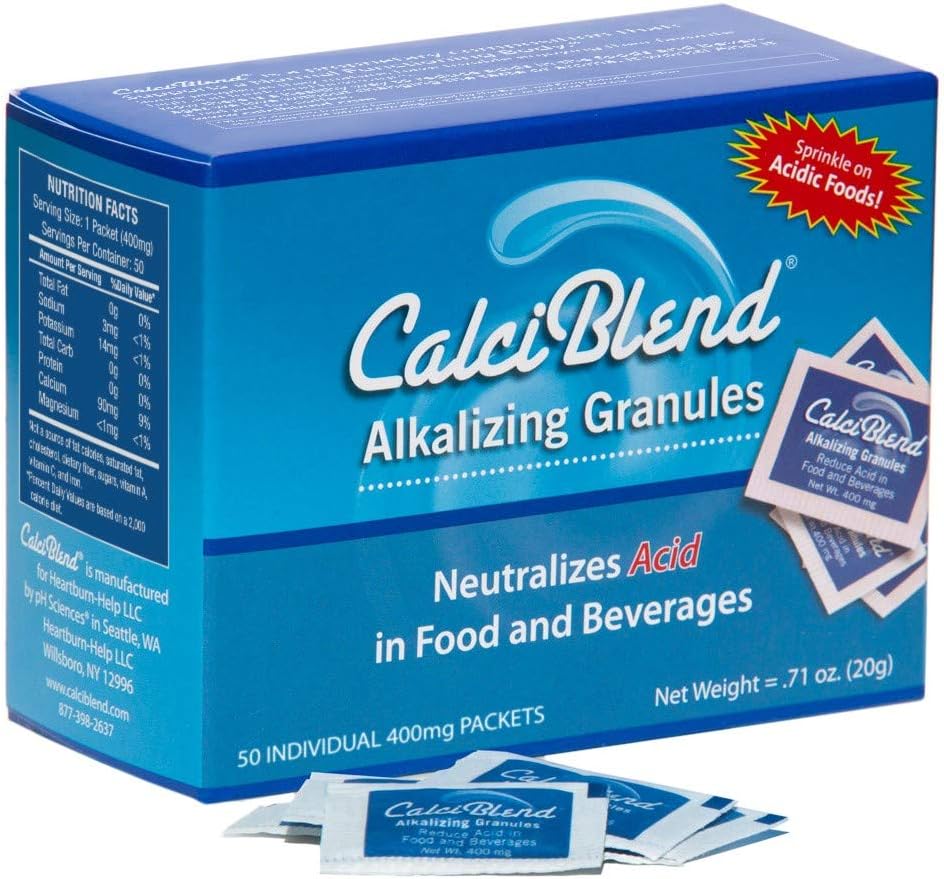 Alkalizing Granule 50 Pack Box - Food & Beverage Acid Reductor - Promovează Digestive și urinar Tract Health, Restaurează Electroliți, SIDA pH-ul echilibru - All-Natural, Zahăr și Calorie gratuit