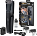 Vacutrim Cordless Mens Barbă Trimmer, Reîncărcabil Electric Shaver cu 20 Trim Setarea de calibrare Dial și Aspirație construit pentru mustață, Sideburns. Păr facial, negru, 7.5," aşa cum am văzut la TV