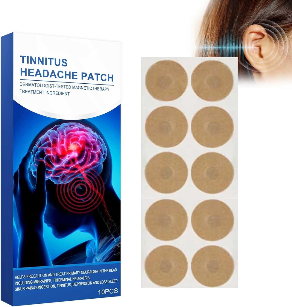 Tinitus Patch-uri, 10 PC-uri petice ureche pentru tinitus, petice durere urechii, Weaken auz, Urechi mancarimi / Patch tesatura non-Woven (10PCS)
