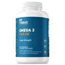 Dr. Tobias Omega 3 ulei de pește 2000mg Putere triplă cu 800mg EPA 600mg DHA per servire 