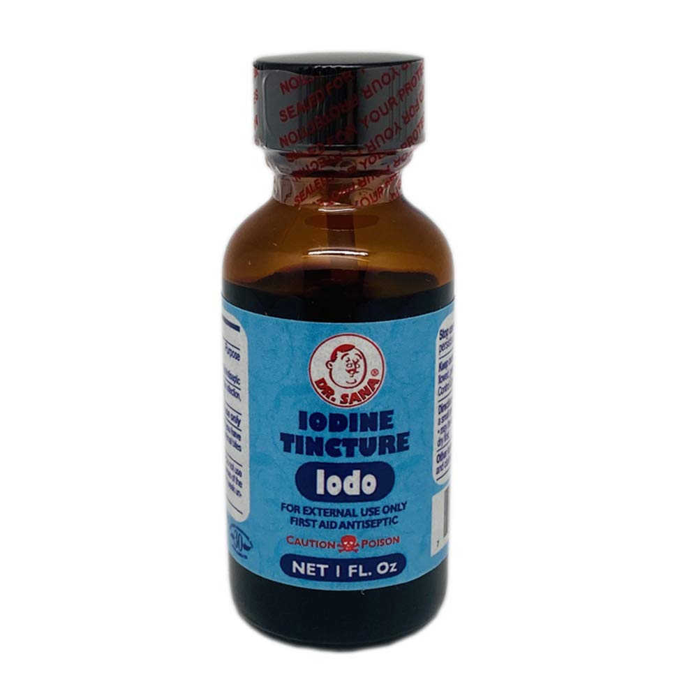 Dr Sana Iodine Tincture. Primul ajutor antiseptic. Previne infecţia la zgârieturi minore, tăieturi, vânătăi şi arsuri.