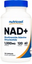 Nutricost NAD+ Supliment 1000 mg per Serving 120 Capsule (Nicotinamidă Adenine Dinucleotide) - 60 Servings, Gluten-Free, Vegan