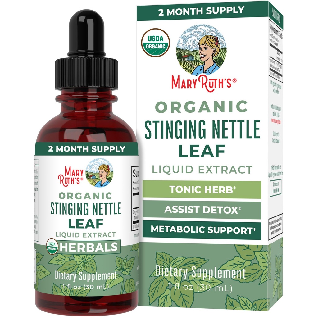MaryRuth Organics Stinging Nettle Leaf Extract de Detox Supliment picături de plante 