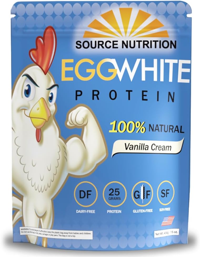 ComertRegele 1 lb Ou Alb Proteina pulbere de Nutritie sursa - 25 Grams Proteina, Construieste Lean Muscle, Dairy Free - Vanilla Cream