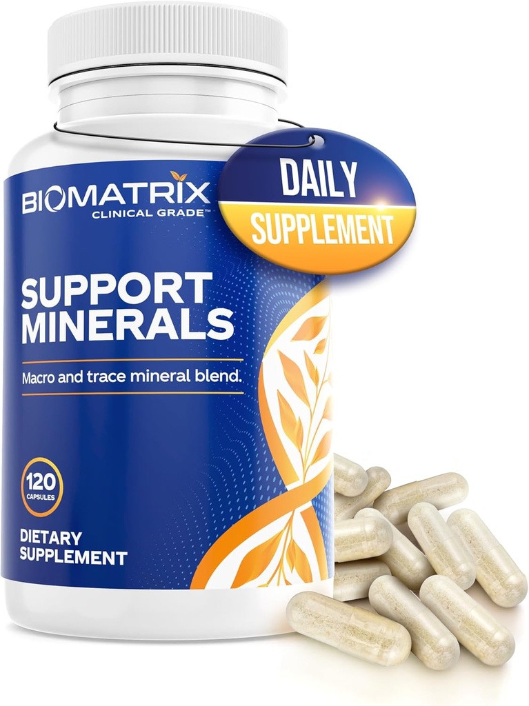 BioMatrix Supliment mineral pentru barbati si femei, Minerale Chelated 