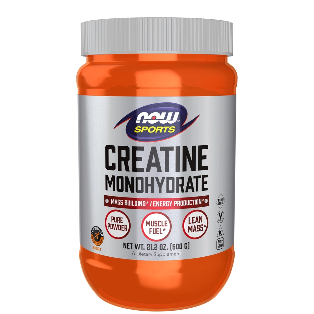 Now Foods Sports Nutrition, Creatine Monohidrat Powder, Mass Building*/Energy Production*, 21.2-Ounce