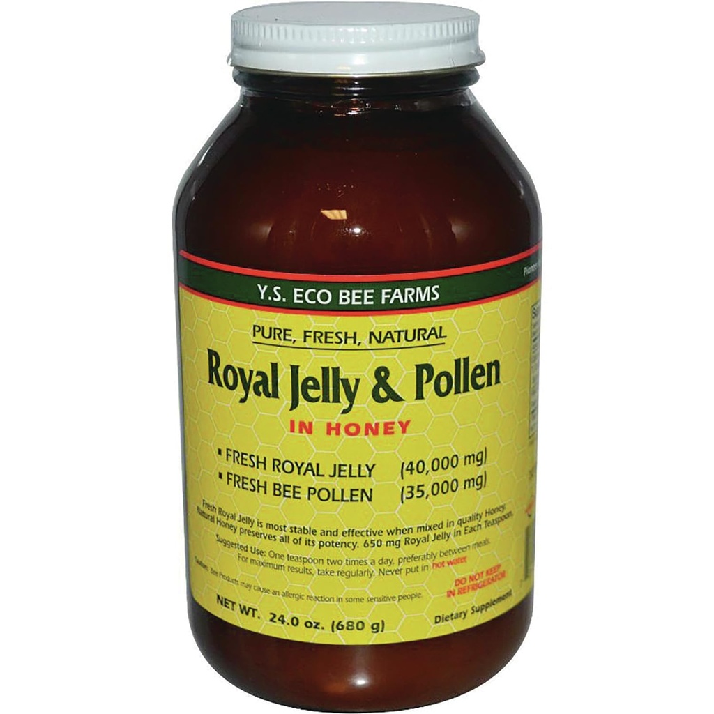 Proaspăt Royal Jelly + Bee Polen, Honey Mix - 40000 mg YS Eco Bee Farms 24.0 oz.