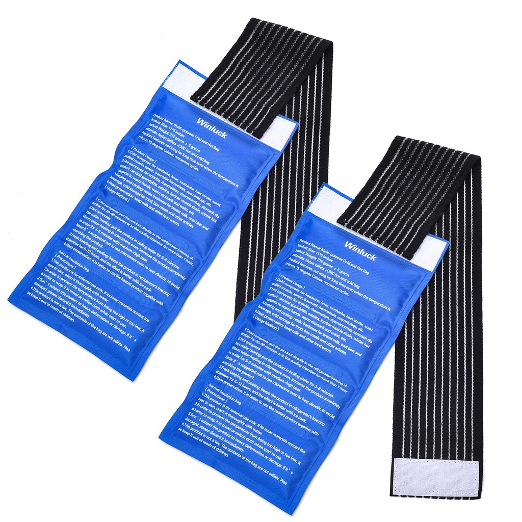 Gel Ice Cold Packs - (2-Piece Set) Soft Rece/Hot Compress, oferă dureri articulare și musculare Alleviate. Terapia flexibilă de la leziuni - Umăr, Back, Genunchi, Neck, Ankle & More.