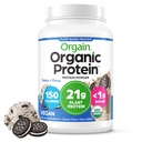 Orgain Organic Vegan Proteine pulbere, cookie-uri si frisca - 21g de proteine pe bază de plante, 7g Prebiotic Fiber, Net Carb, Nu Ingrediente Lactoză, Nu Adauga zahar, Non-GMO, Pentru Shakes & Smoothies, 2.03 lb