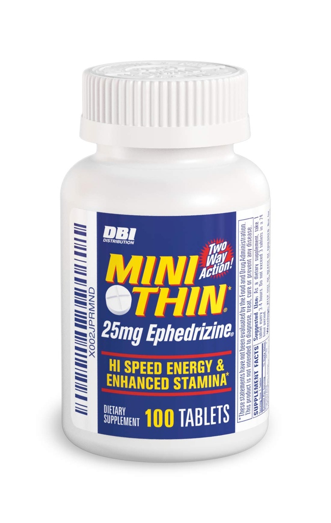 Mini Thin - Două-Way - Capsule energetice Formulate cu cofeină și efedrizină - 100 capsule