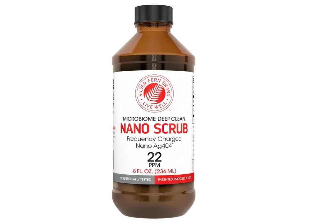 Nano Scrub by Silver Fern Brand - 1 Sticla - 48 Serviri - Frecventa activata Nano Ag4O4 - Lichid