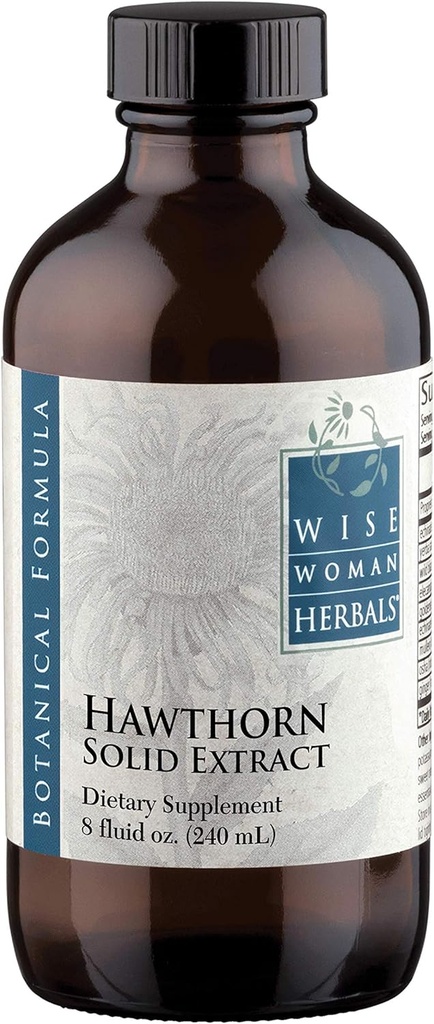 Femeie înțeleaptă Herbals Hawthorn Extract solid Berry 4:1, alcool-Free Putere suplimentară, promovează circulatia sanatoasa, protecție antioxidant, suport cardiovascular Herbal, 8 Fl Oz
