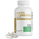 Bronson Acetil L-Carnitină 500 MG potenţă mare Aminoacid non-GMO, 120 capsule
