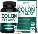 Colon Cleanse & Detoxifiere 15 Day Gut Cleanse (30 Count) Intestinal Cleanse Pilule & Probiotic pentru Laxative Gentle & Bowel Relief pentru Stomac Blooting - Third Party Tested, Vegan, Non-GMO - Made in USA