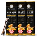 Himalayan Shilaj Sticks de miere pentru bărbați și femei - 75% + Acid fuzilic și minerale Trace - Miere crudă, Saffron & Himalayan Shilajit Resin - Rezistență, Performanță și suport energetic - (Pachet de 30)