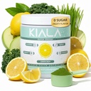 Kiala Nutrition Super Greens, Ecologic Greens Powder cu Spirulina & Chlorella pentru Digestion, Gut Health, Imunity, Energy, Gluten Free, Vegan, Sugar Free, Spectra Blend, Lemon Drop, 30 Servings