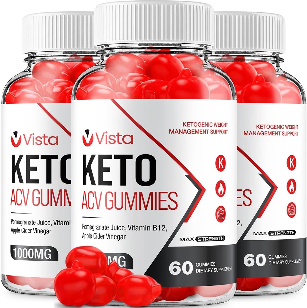 (3 ambalaj) Vista Keto ACV Gummies - Advanced Formula Vista Keto Plus ACV Gummies Apple Cider Otegar Vista ACV Supliment alimentar Men Femei (180 Gummies)