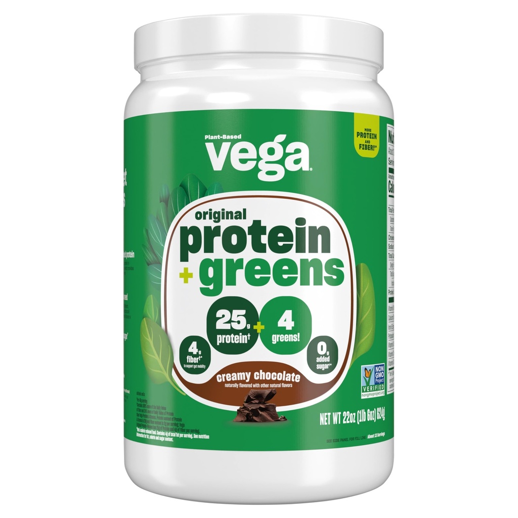 Vega Proteina si Verdes Proteine Powder, Ciocolata - 20g plante pe bază de proteine Plus legume, Vegan, Non OMG-uri, Pea Proteina pentru Femei si Barbati, 1,3 lbs