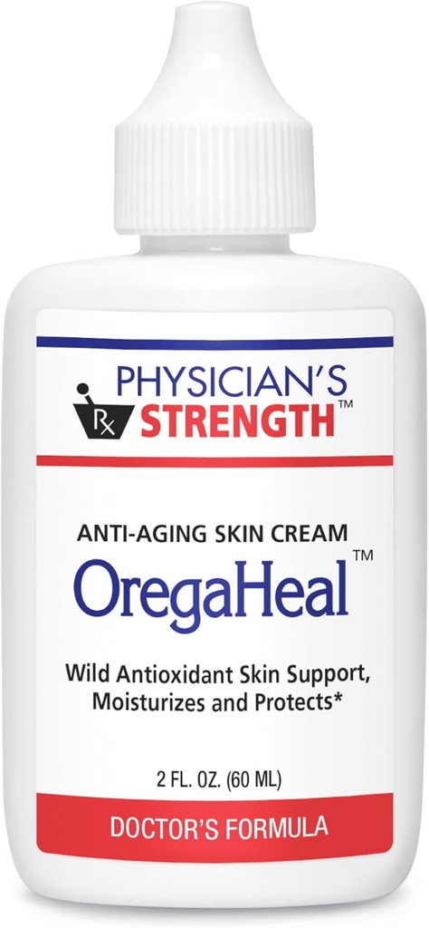 Putere medic OregaHeal Cream - 2 fl oz - crema de piele anti-îmbătrânire - Suport piele antioxidant sălbatic - Mosturizează și protejează - Potrivit pentru toate tipurile de piele