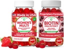 Lunakai Statele Unite ale Americii Made Womens Multivitamine & Biotin Gummies Bundle 