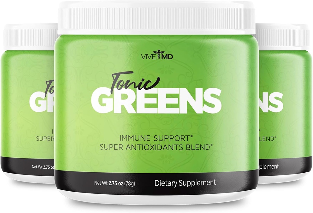 Tonic Greens pulbere Vitamina Boost Suplimentul Oficial Formula - Natural Green Blend Suplimentul de energie Extra Putere - BCAA L-glutamină Vitamina B6, Revolutionary Energy Fix Solution Recenzii (3 ambalaj)