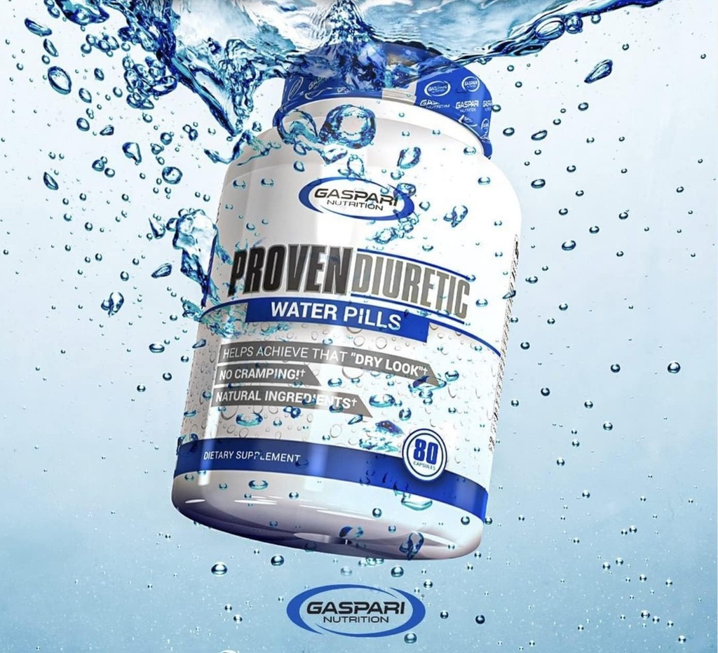 Gaspari Nutriție dovedit Diuretic, supliment de culturism profesionale, Sheds Water Rapid, dă aspectul uscat, ingrediente naturale, fără cramping (80 capsule)