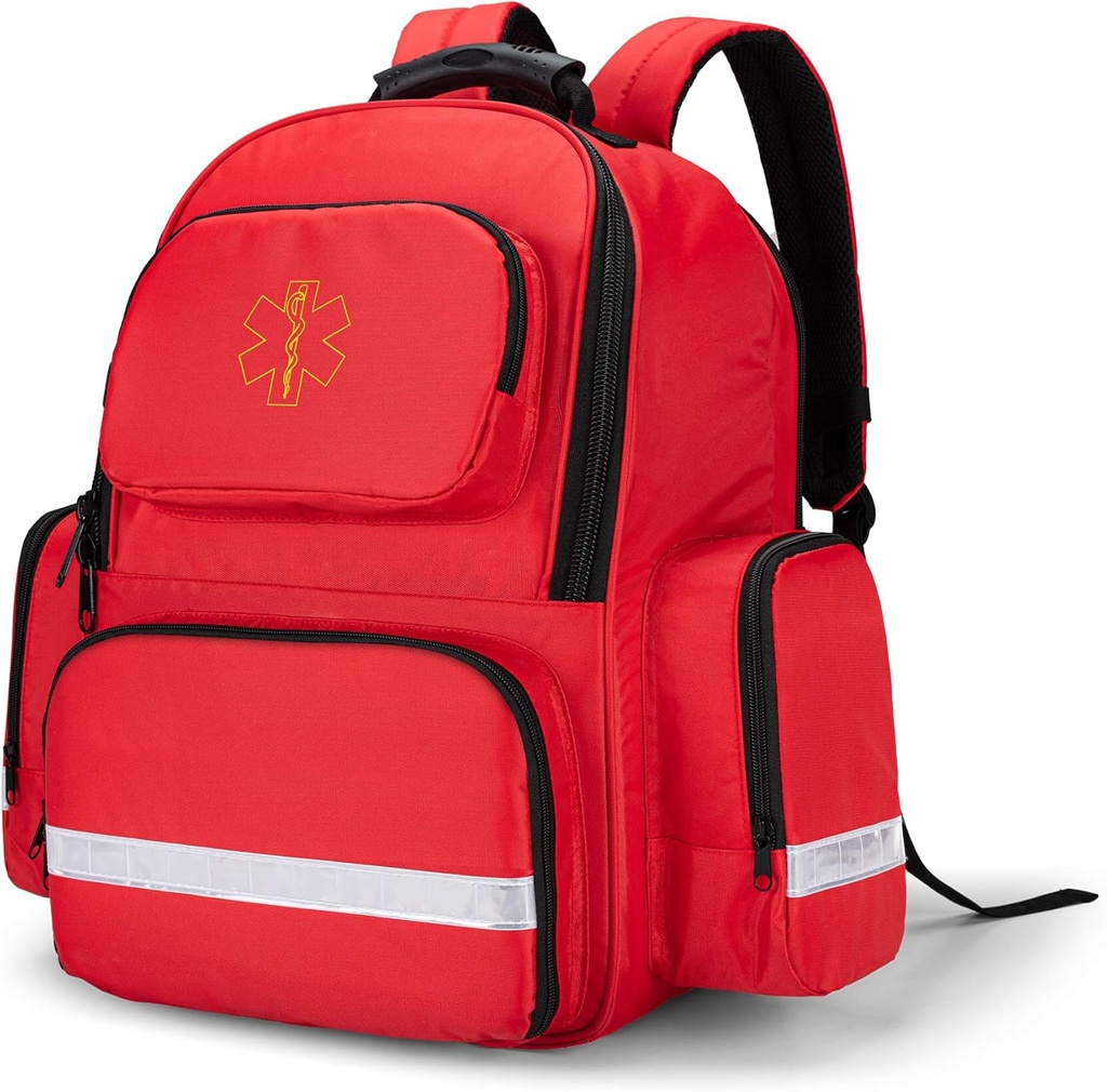 Trunab primul respondent sac Trauma rucsac gol, truse de urgență medicale sac de depozitare sac de salt pentru EMT, EMS, poliție, pompieri, ofițeri de siguranță - brevetat Red Design