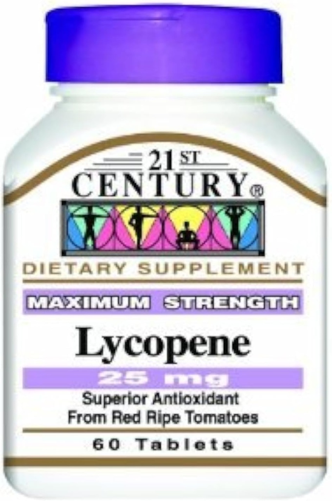 LYCOPENE , Concentraţia maximă, 25 mg, AMBALAJUL CU VALORI TRIPLE (3X 60 COMPRIMATE) până la 21st Century Health Care
