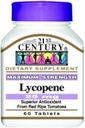 LYCOPENE , Concentraţia maximă, 25 mg, AMBALAJUL CU VALORI TRIPLE (3X 60 COMPRIMATE) până la 21st Century Health Care
