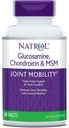 Natrol Glucosamină, Chondroitin și MSM, Mobilitate comună, Tablete, 90 Conte (Pachet de 12)