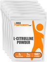 BulkSupplements.com L-Citrullină pulbere - Citrulină Supliment, Nitric Oxid - fără aromă și gluten - 3g per Servings, 1kg (Pachet de 5) (11 lbs)