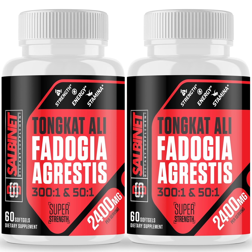 2400mg Fadogia Agrestis Tongkat Ali Suplimente - Terta parte testat - 1400mg Fadogia Agrestis & 1000mg Tongkat Ali, Putere maximă, Masă musculară & Performanță sportivă, 2 pachete