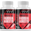 2400mg Fadogia Agrestis Tongkat Ali Suplimente - Terta parte testat - 1400mg Fadogia Agrestis & 1000mg Tongkat Ali, Putere maximă, Masă musculară & Performanță sportivă, 2 pachete