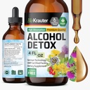 BIO KRAUTER Alcool dezintoxicare Tinctură - Liver Cleanse Formula - Milk Thistle & Dandelion - Extract lichid de detoxifiere hepatică - Alcool și zahăr gratuit - Picături Vegan 4 Fl.Oz.