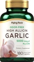 Piping Rock Pastile Odorless Usturoi cu Alicin ridicat 