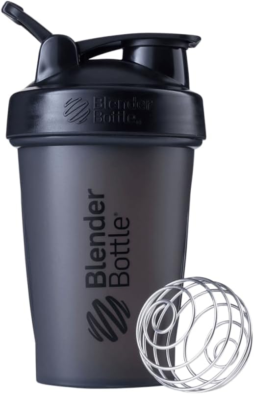 BlenderBottle Classic Shaker Sticla Perfect pentru Shake-uri de proteine și Pre Workout, 20-Ounce, negru
