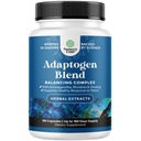 Herbal Adaptogen Mood Supplement - Calmant Adaptogens Supliment pentru Stres & Cortisol Management cu Ashwagandha Rhodiola Rosea & Maca Root - Vegan Non OMG & Daytime Friendly -180ct