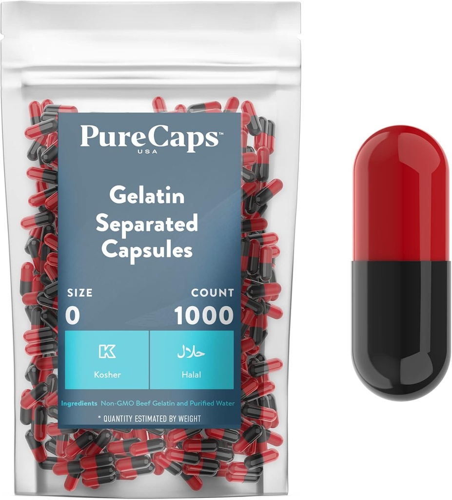 PureCaps Statele Unite ale Americii - capsule goale cu nuanțe de zahăr Dimensiune 0