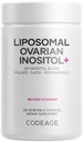 Codeage Inozitol ovarian lipozomal + Supliment - Myo-Inositol & D-Chiro-Inositol 40:1 Blend, Folat 5-MTHF, CoQ10, rodie & afine sălbatice, Livrare lipozomală, non-GMO, gluten-free - 120 capsule
